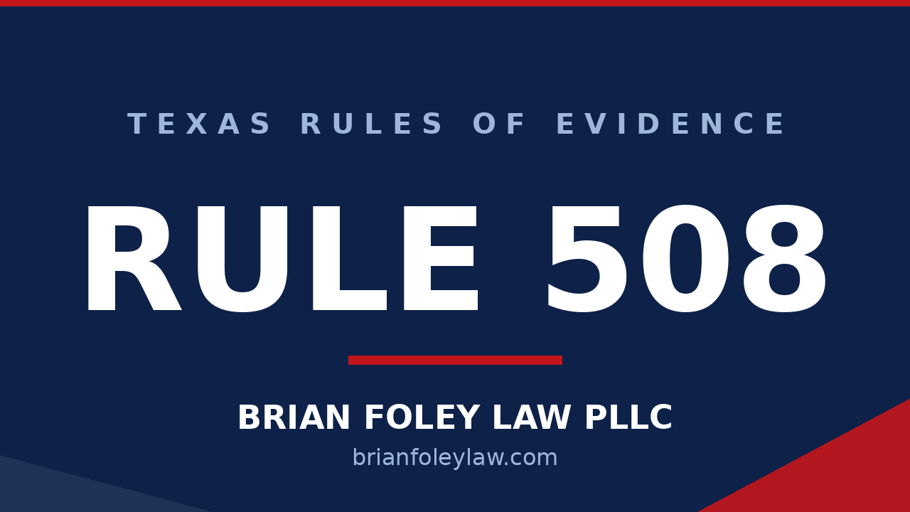 Texas Rule of Evidence 508 informer's identity explained by Woodlands criminal defense attorney Brian Foley