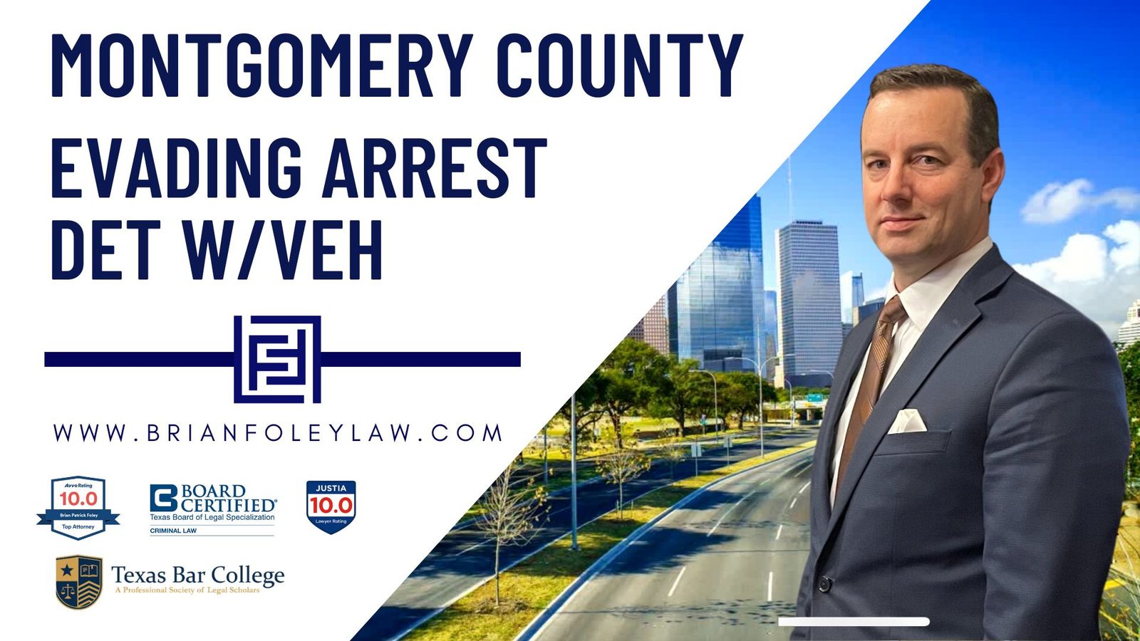 What is the punishment for EVADING ARREST DET W/VEH in Montgomery County, Texas?